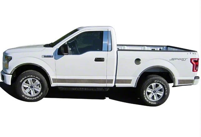 Rocker Panel Trim; Stainless Steel (15-20 F-150 Regular Cab)