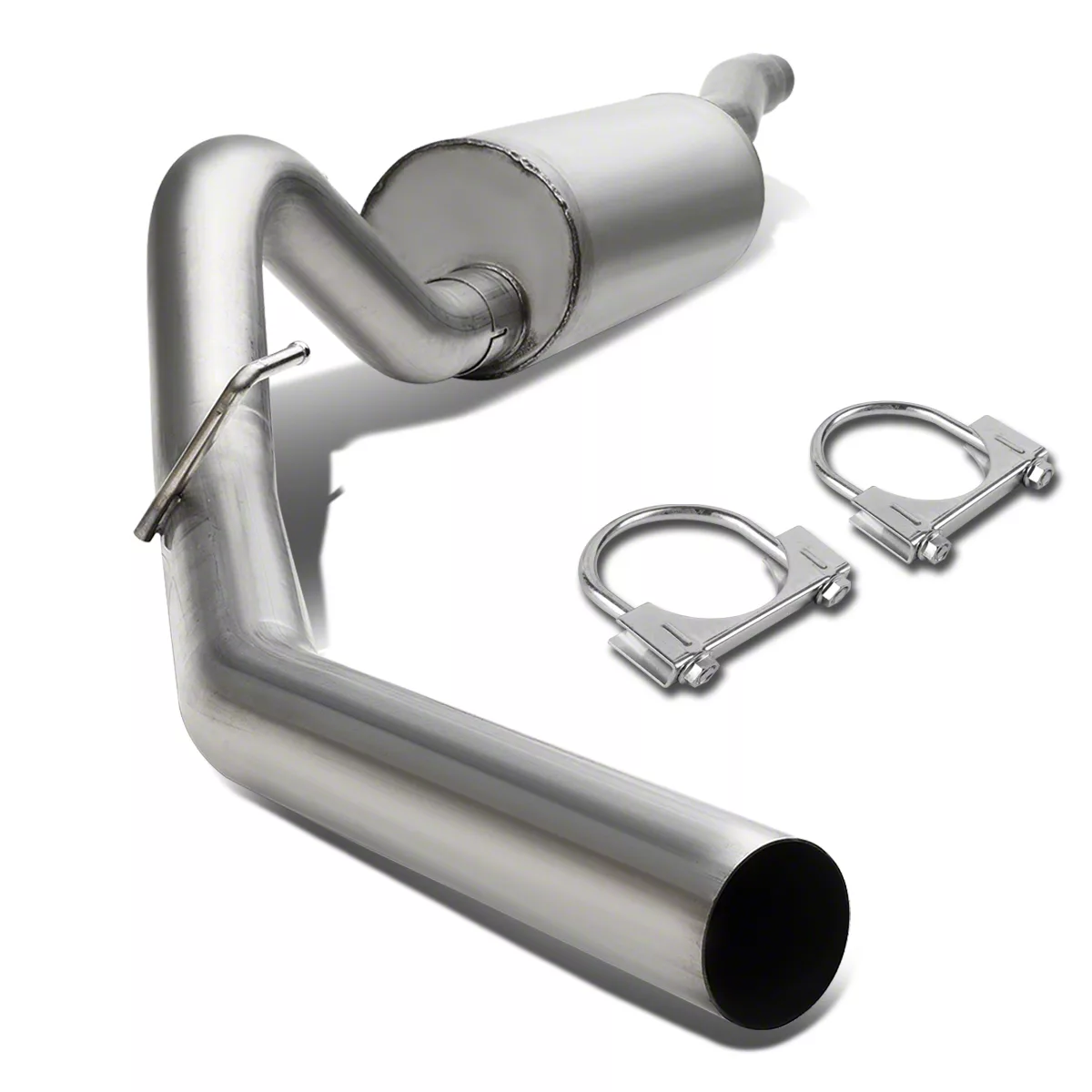 Single Exhaust System with Polished Tip; Side Exit (09-10 5.4L F-150)