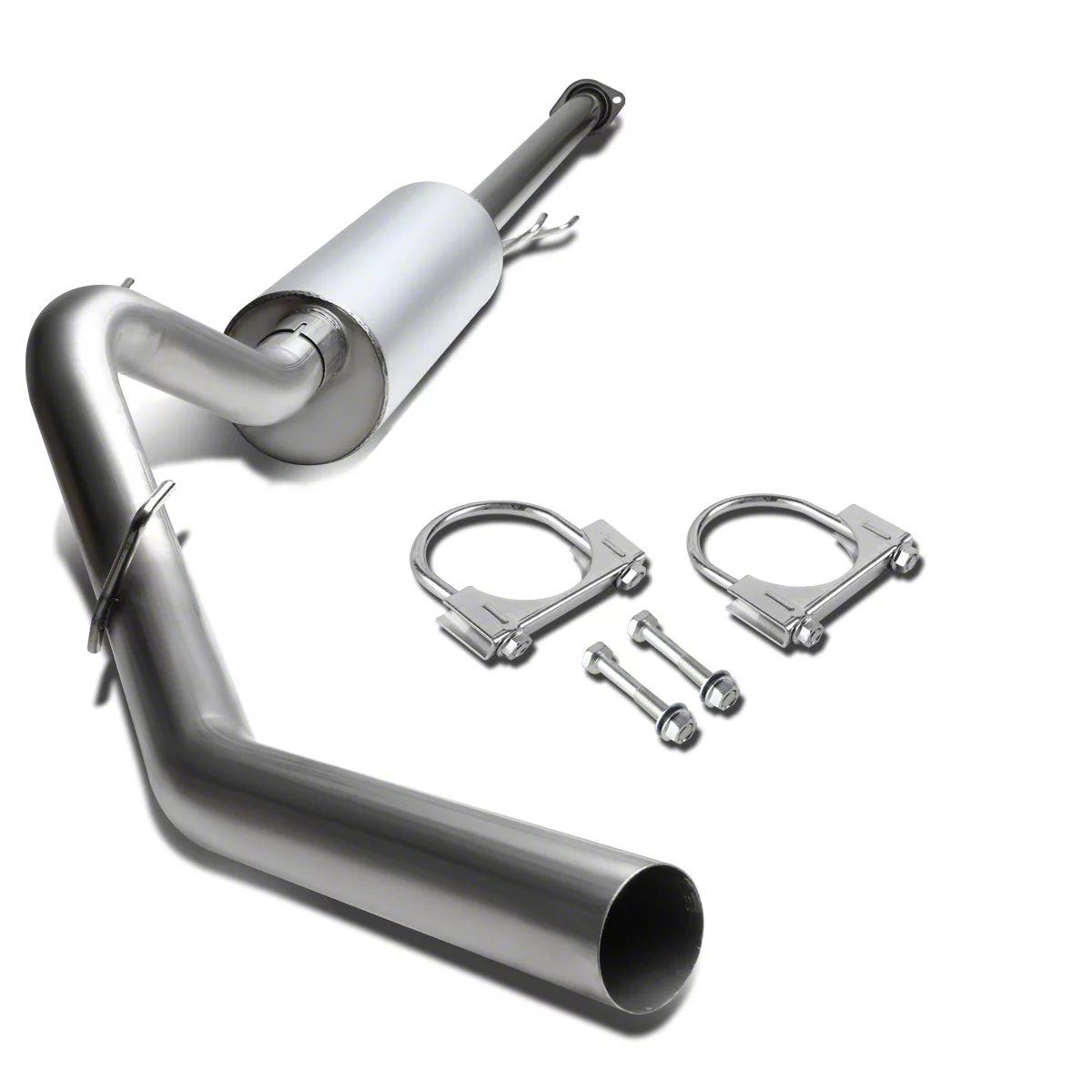 Single Exhaust System with Polished Tip; Side Exit (11-14 5.0L F-150)