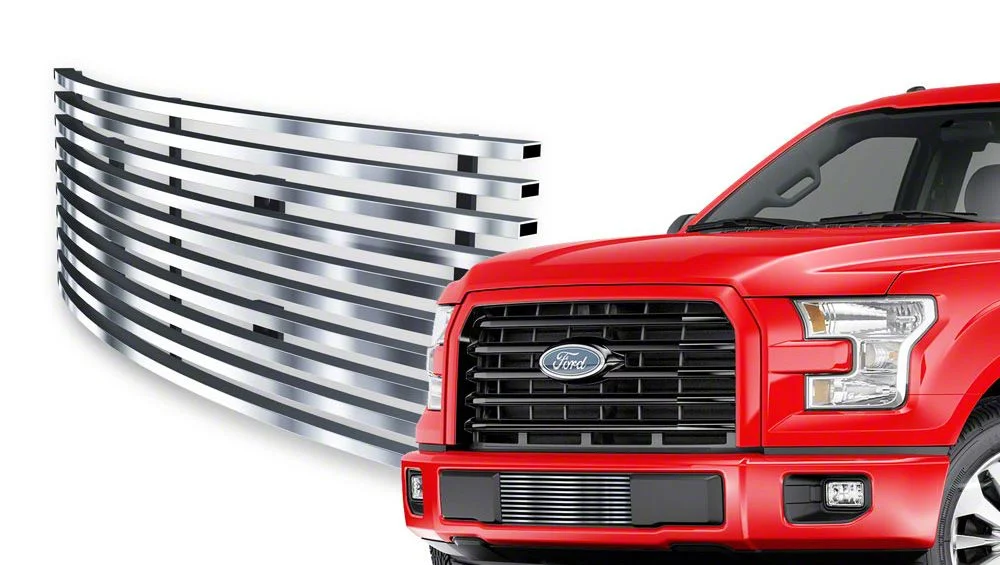 Stainless Steel Billet Lower Grille Insert; Chrome (15-17 F-150, Excluding Raptor)