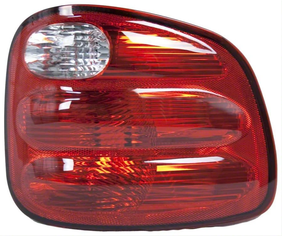 Replacement Tail Light; Chrome Housing; Red/Clear Lens; Passenger Side (01-03 F-150 Flareside; 01-03 F-150 SuperCrew)