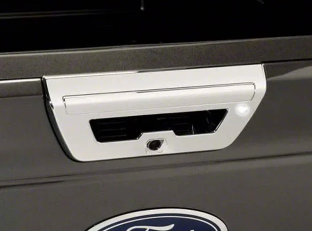 Tailgate Handle Cover with LED Light Opening; Chrome (15-17 F-150)