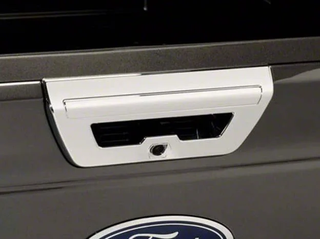 Tailgate Handle Cover without LED Light Opening; Chrome (15-17 F-150)