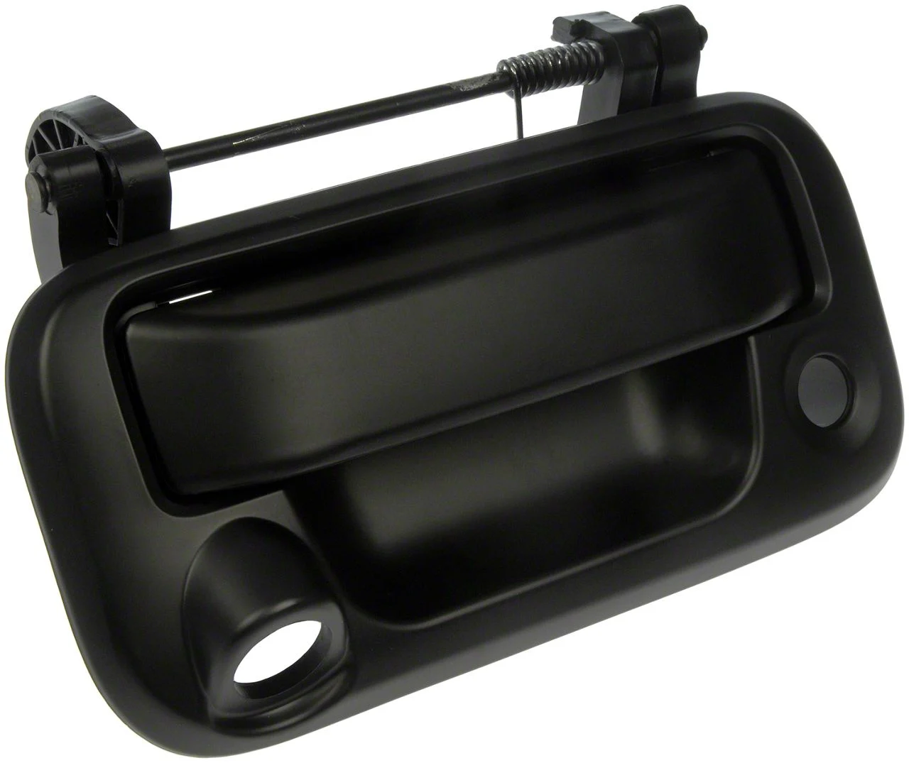 Tailgate Handle with Backup Camera Hole; Smooth Black (08-14 F-150)