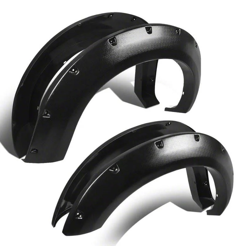 Textured Fender Flares; Matte Black (15-17 F-150, Excluding Raptor)
