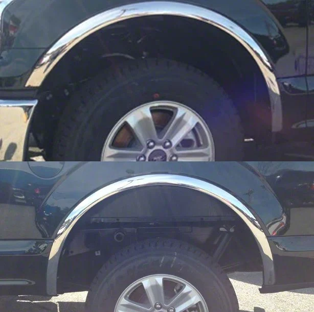 Wheel Well Fender Trim Molding; Stainless Steel (15-17 F-150 w/o OE Fender Flares)