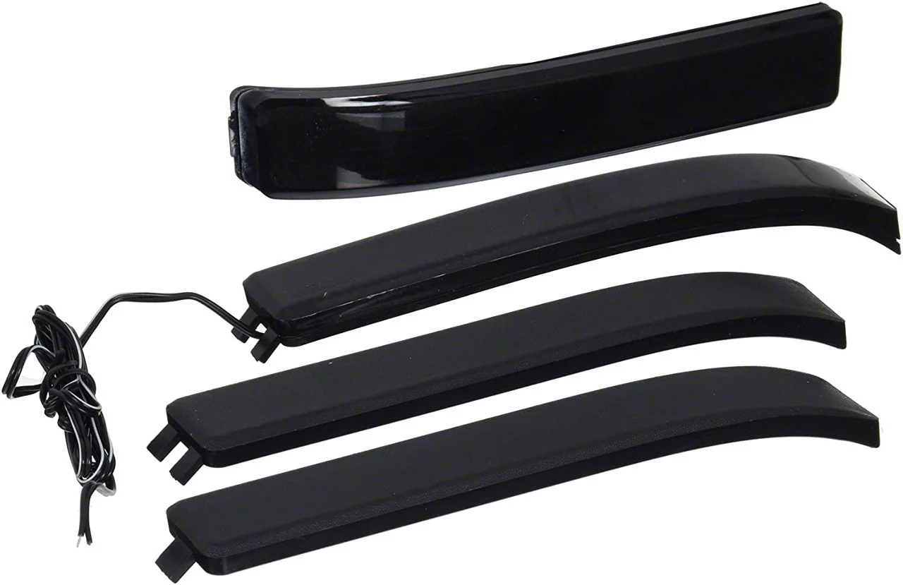 White LED Side Mirror Lenses; Smoked (09-14 F-150)