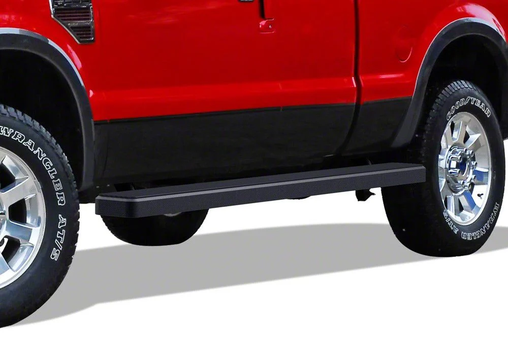 5-Inch iStep Wheel-to-Wheel Running Boards; Black (11-16 F-350 Super Duty SuperCab w/ 6-3/4-Foot Bed)