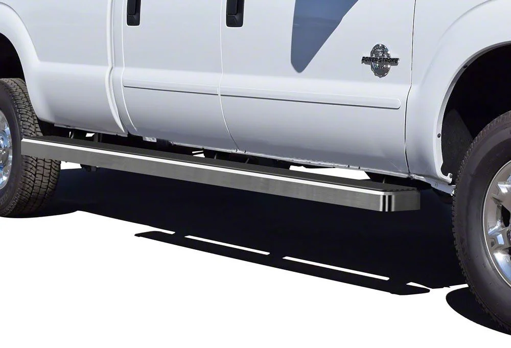 5-Inch iStep Wheel-to-Wheel Running Boards; Hairline Silver (11-16 F-350 Super Duty SuperCrew w/ 6-3/4-Foot Bed)