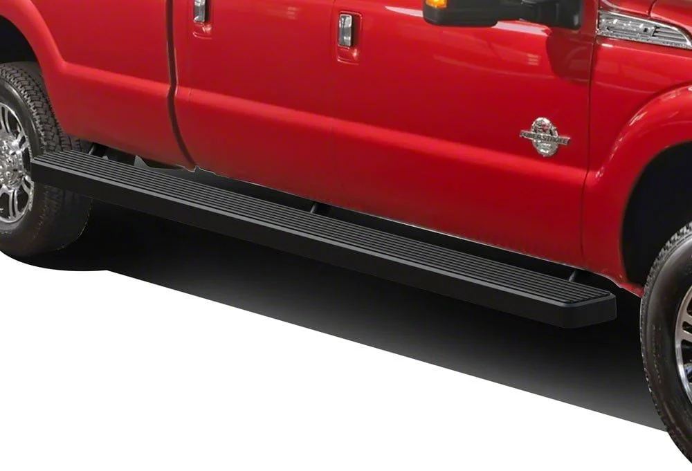 6-Inch iStep Wheel-to-Wheel Running Boards; Black (11-16 F-350 Super Duty SuperCrew w/ 6-3/4-Foot Bed)