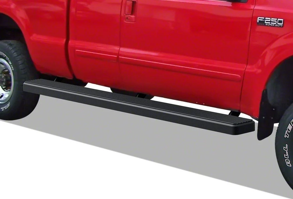 6-Inch iStep Wheel-to-Wheel Running Boards; Black (11-16 F-350 Super Duty SuperCab w/ 6-3/4-Foot Bed)