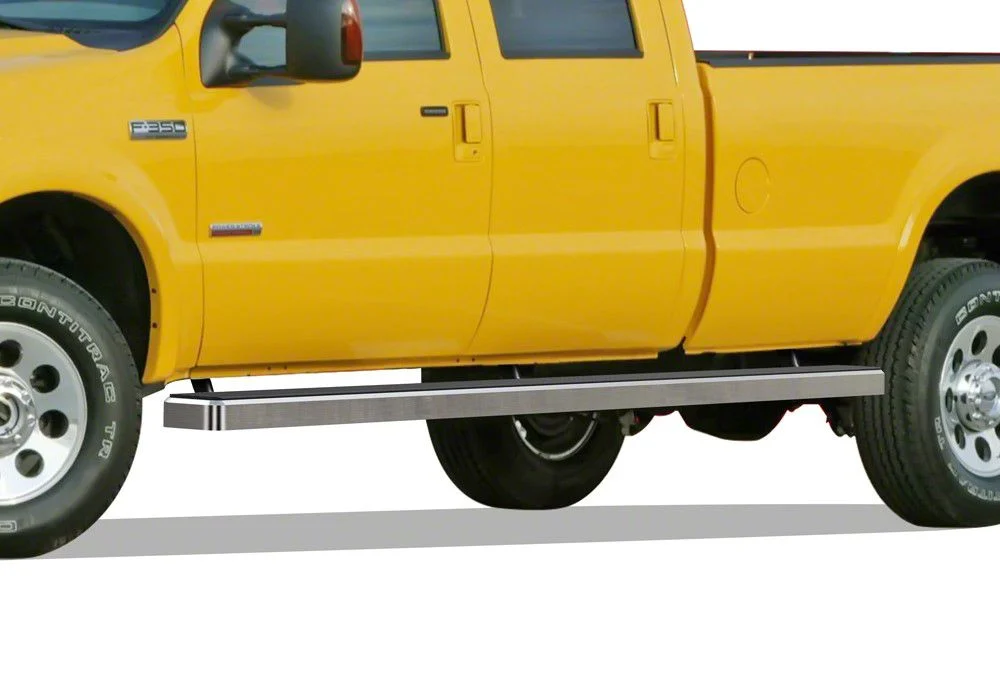 6-Inch iStep Wheel-to-Wheel Running Boards; Hairline Silver (11-16 F-350 Super Duty SuperCrew w/ 6-3/4-Foot Bed)