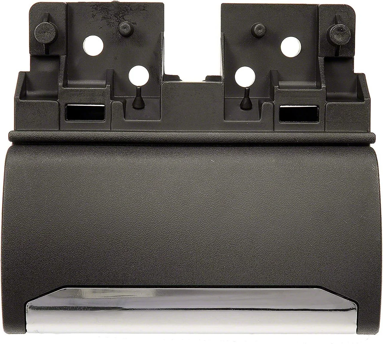 Interior Door Handle; Front Left; Black; With Chrome Insert; Metal; Plastic (17-22 F-350 Super Duty SuperCrew)