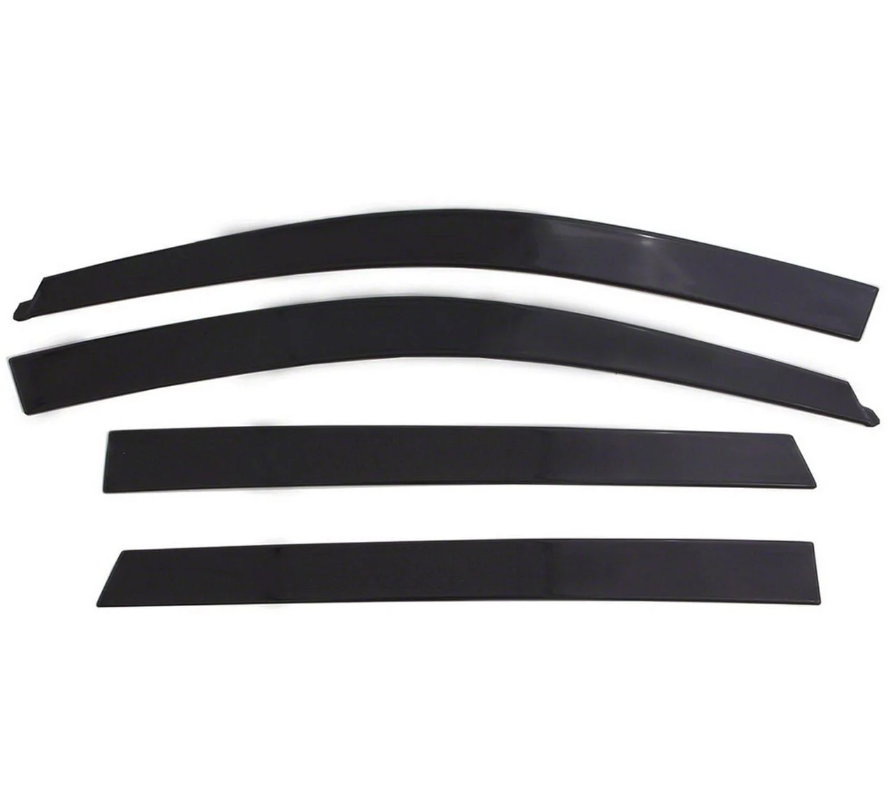 Low Profile Ventvisor Window Deflectors; Front and Rear; Dark Smoke (17-22 F-350 Super Duty SuperCab)