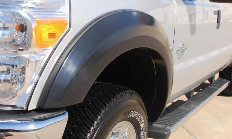 Elite Series Extra Wide Style Fender Flares; Front and Rear; Textured Black (11-16 F-350 Super Duty SRW)