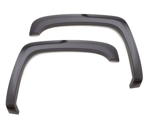 Elite Series Sport Style Fender Flares; Front; Smooth Black (17-22 F-350 Super Duty)