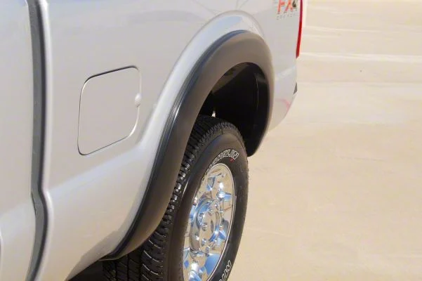 Elite Series Sport Style Fender Flares; Rear; Smooth Black (11-16 F-350 Super Duty SRW)