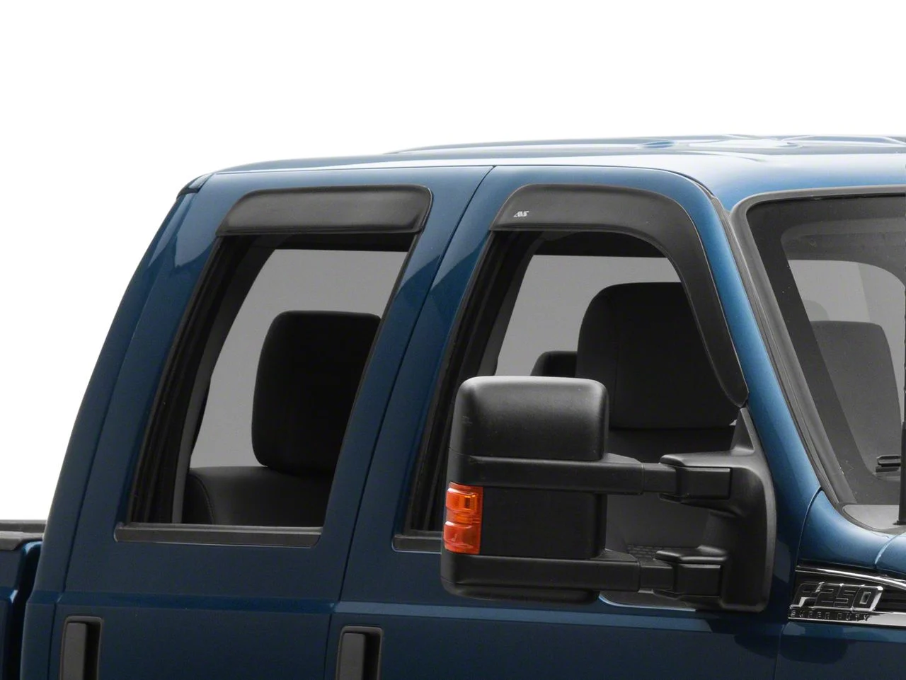 Low Profile Ventvisor Window Deflectors; Front and Rear; Matte Black (11-16 F-350 Super Duty SuperCrew)