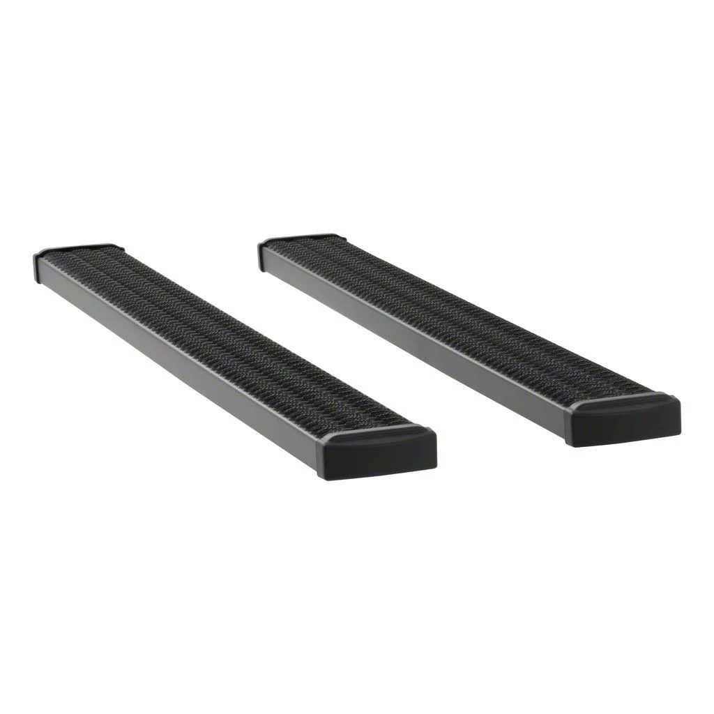 Grip Step 7-Inch Running Boards without Mounting Brackets; Textured Black (11-26 F-350 Super Duty SuperCab)