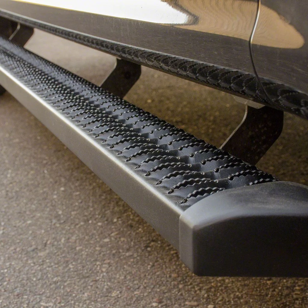 SlimGrip 5-Inch Running Boards; Textured Black (17-26 F-350 Super Duty SuperCrew)