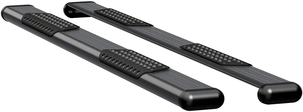 O-Mega II 6-Inch Oval Side Step Bars; Textured Black (17-26 F-350 Super Duty SuperCrew)