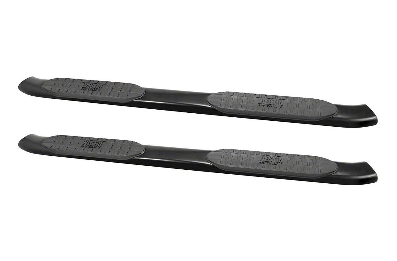 Westin Pro Traxx 5-Inch Oval Side Step Bars; Black (11-16 F-350 Super Duty SuperCrew)