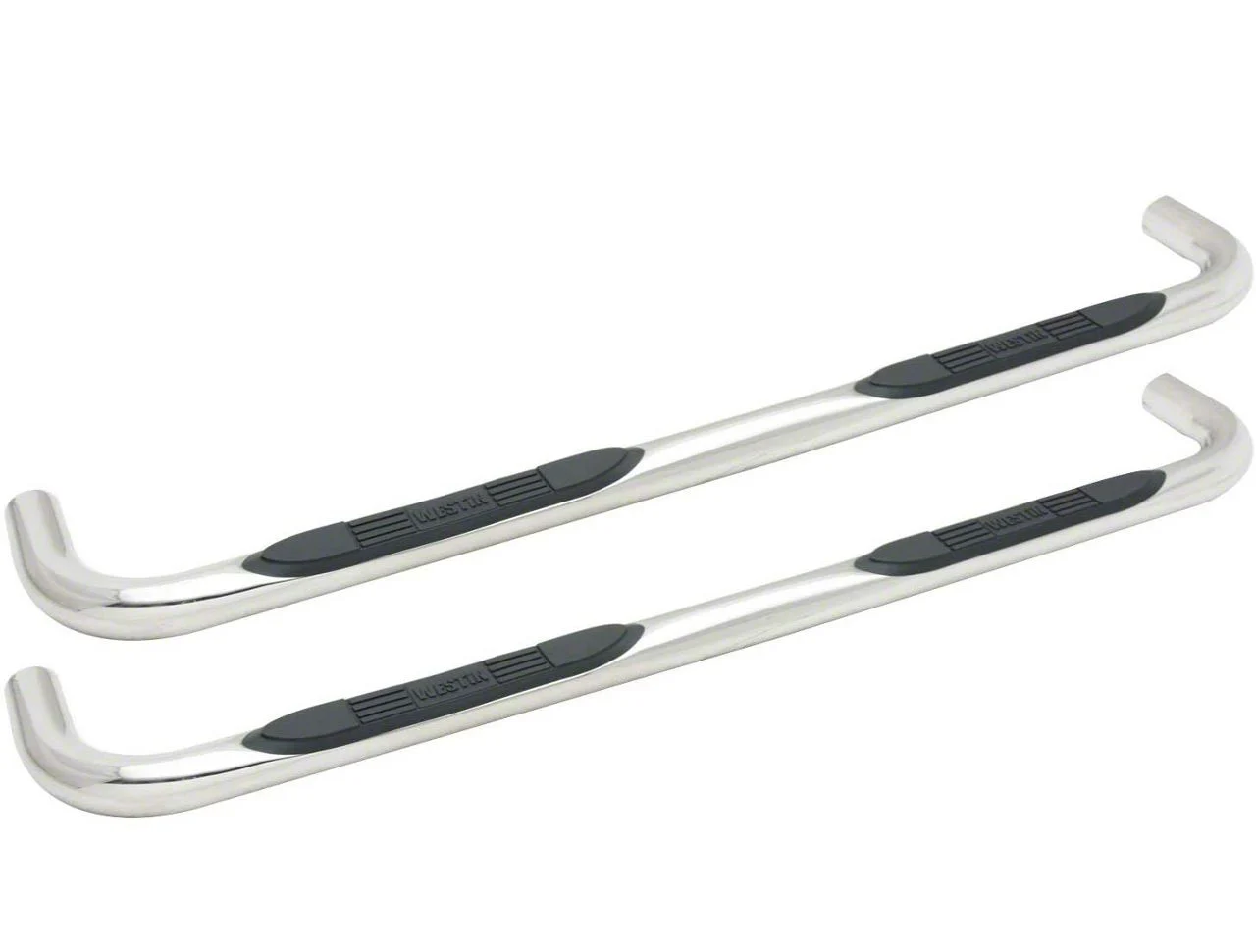 Westin E-Series 3-Inch Nerf Side Step Bars; Stainless Steel (17-26 F-350 Super Duty SuperCrew)