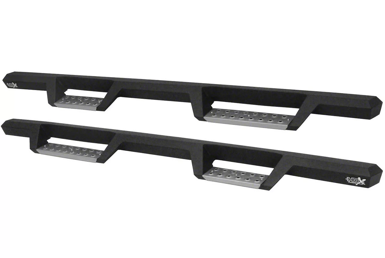 Westin HDX Stainless Drop Nerf Side Step Bars; Textured Black (17-26 F-350 Super Duty SuperCrew)