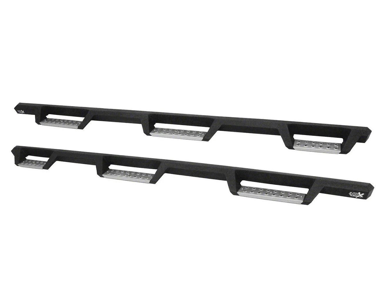 Westin HDX Stainless Wheel-to-Wheel Drop Nerf Side Step Bars; Textured Black (11-16 F-350 Super Duty SuperCrew w/ 6-3/4-Foot Bed)