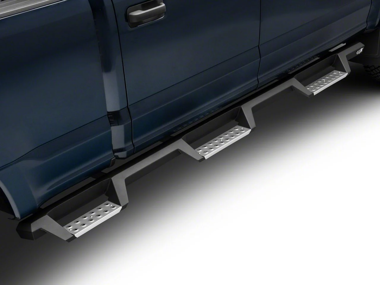 Westin HDX Stainless Wheel-to-Wheel Drop Nerf Side Step Bars; Textured Black (17-26 F-350 Super Duty SuperCrew w/ 6-3/4-Foot Bed)