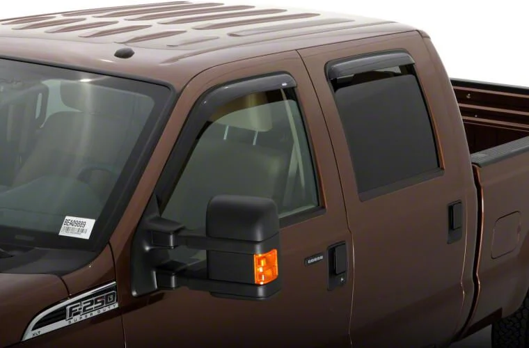 Ventvisor Window Deflectors; Front and Rear; Dark Smoke (11-16 F-350 Super Duty SuperCab)