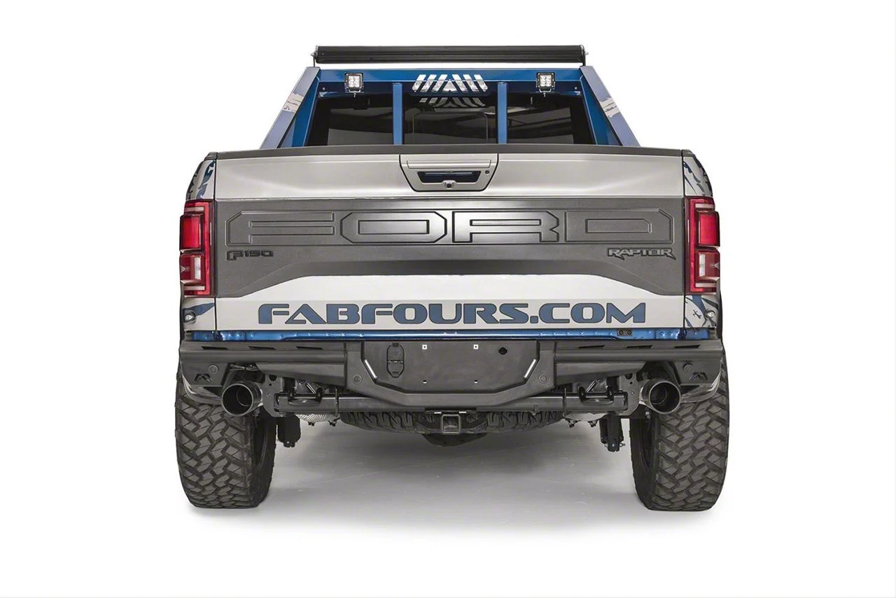 Fab Fours Aero Rear Bumper; Matte Black (17-20 F-150 Raptor)