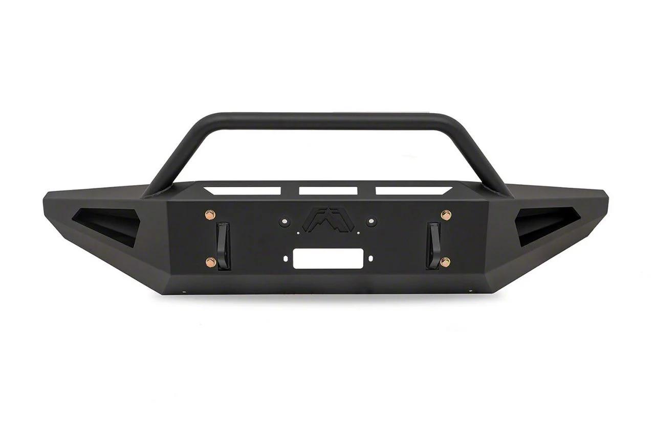 Fab Fours Red Steel Front Bumper with Pre-Runner Guard; Matte Black (09-14 F-150, Excluding Raptor)