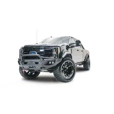 Fab Fours Matrix Front Bumper with Pre-Runner Guard; Bare Steel (11-16 F-250 Super Duty)