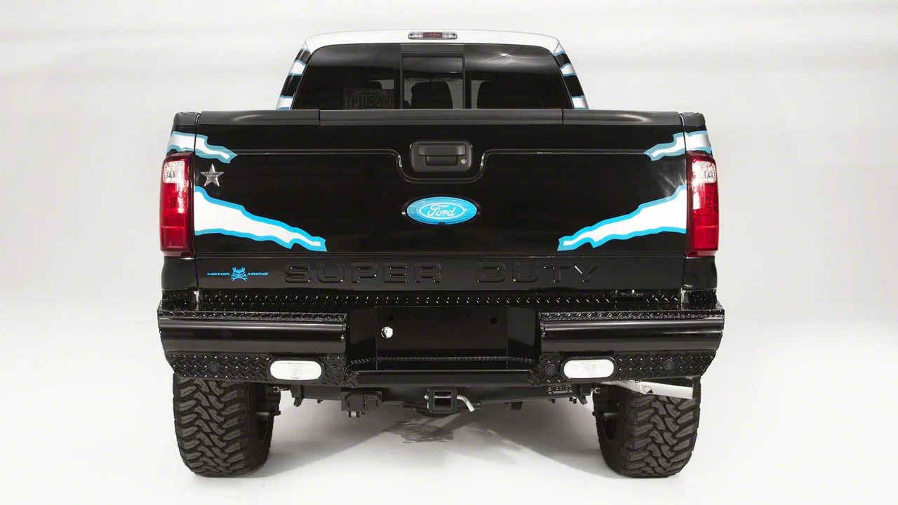 Fab Fours Black Steel Rear Bumper; Matte Black (11-16 F-350 Super Duty)