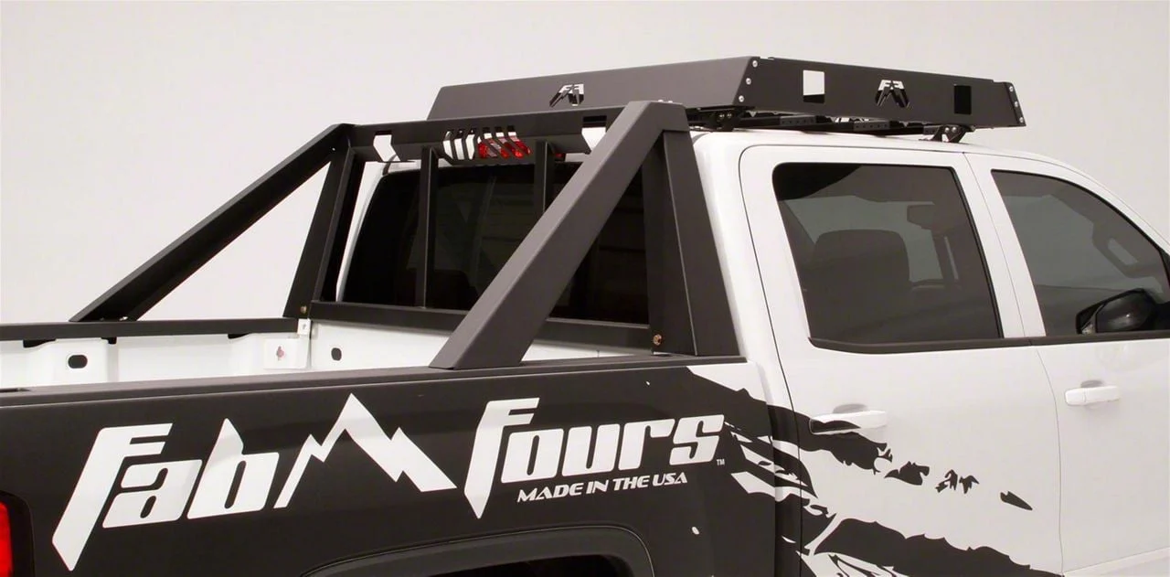 Fab Fours Headache Rack; Matte Black (17-26 F-350 Super Duty)
