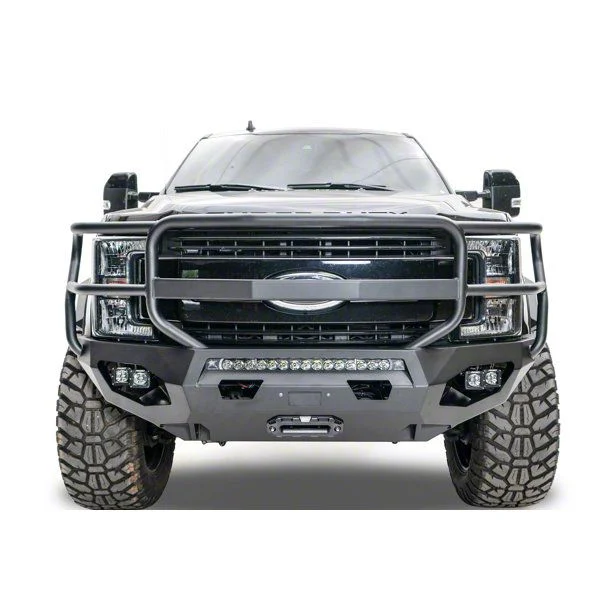 Fab Fours Matrix Front Bumper with Full Guard; Bare Steel (17-22 F-350 Super Duty)