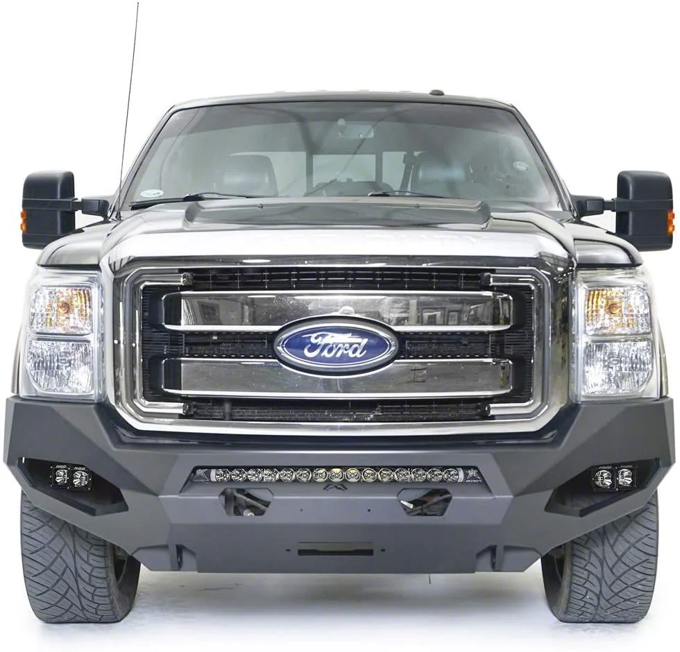 Fab Fours Matrix Front Bumper with No Guard; Matte Black (11-16 F-350 Super Duty)