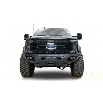 Fab Fours Matrix Front Bumper with No Guard; Matte Black (17-22 F-350 Super Duty)