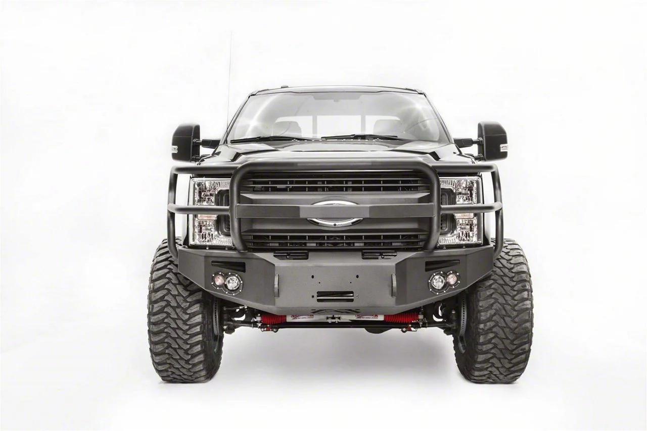 Fab Fours Premium Winch Front Bumper with Full Guard; Matte Black (17-22 F-350 Super Duty)