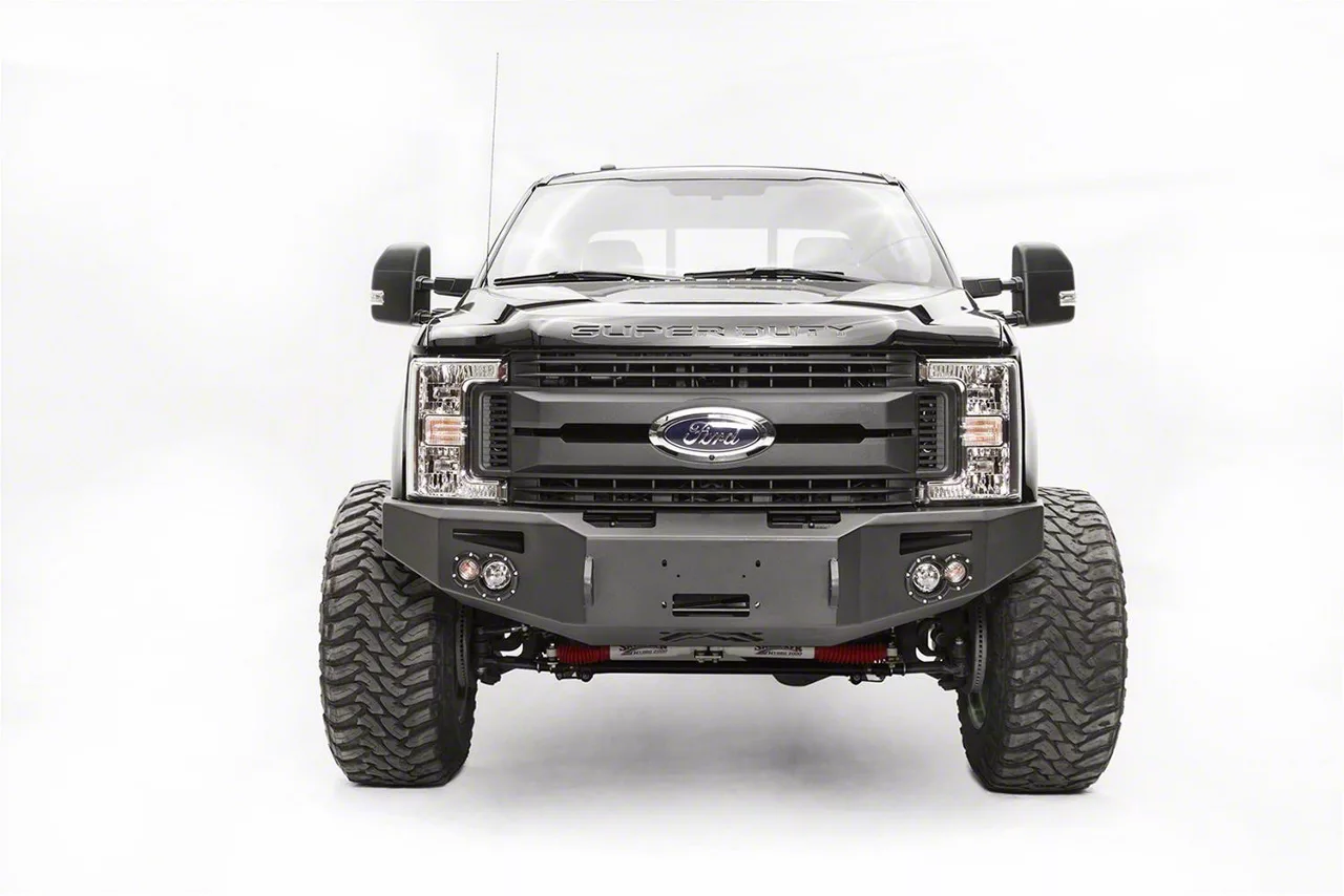 Fab Fours Premium Winch Front Bumper with No Guard; Matte Black (17-22 F-350 Super Duty)