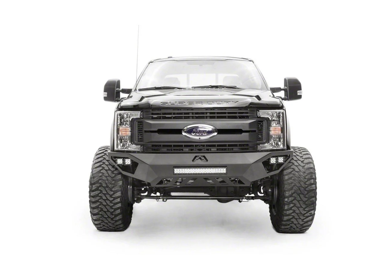 Fab Fours Vengeance Front Bumper with No Guard; Bare Steel (17-22 F-350 Super Duty)
