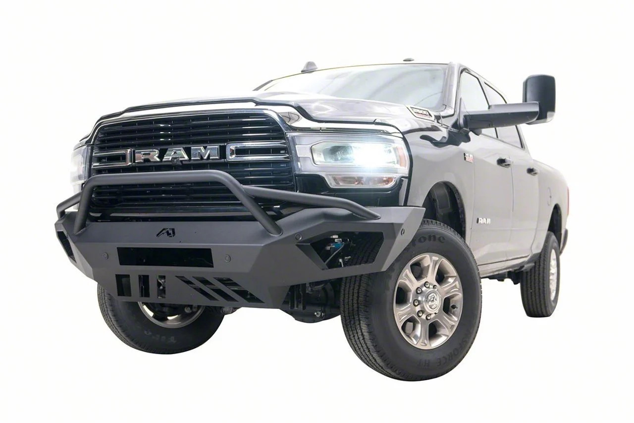 Fab Fours Vengeance Front Bumper with Pre-Runner Guard; Matte Black (19-26 RAM 2500)