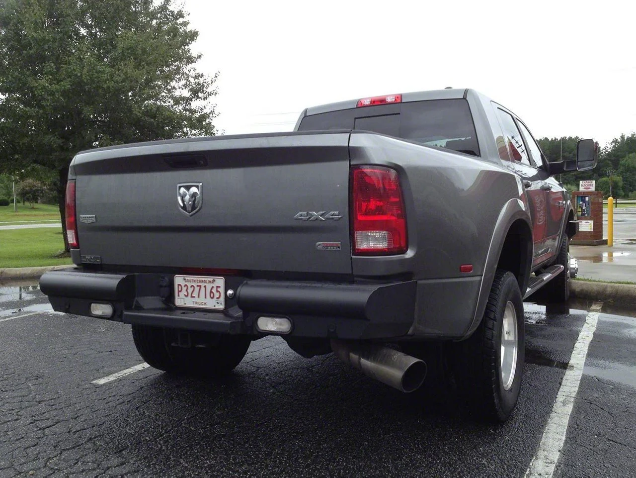 Fab Fours Black Steel Elite Rear Bumper; Matte Black (10-18 RAM 3500)