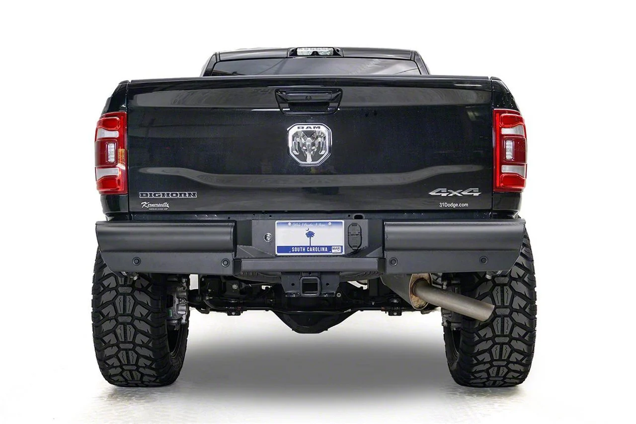 Fab Fours Black Steel Elite Rear Bumper; Matte Black (19-26 RAM 3500)