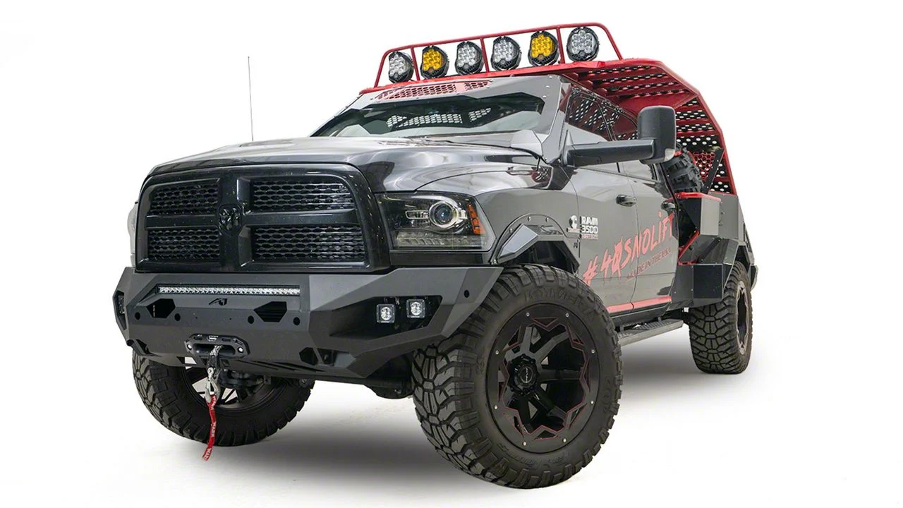 Fab Fours Matrix Front Bumper with No Guard; Matte Black (19-26 RAM 3500)