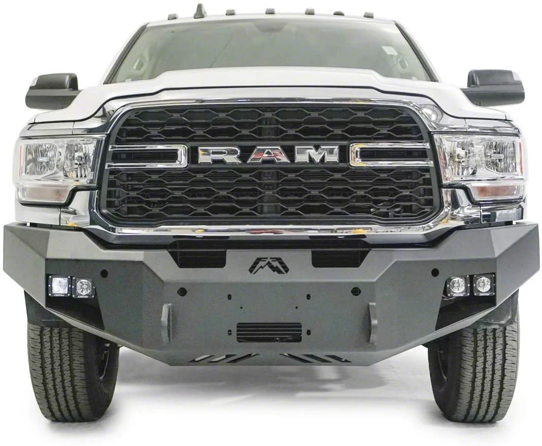 Fab Fours Premium Winch Front Bumper with No Guard; Bare Steel (19-26 RAM 3500)