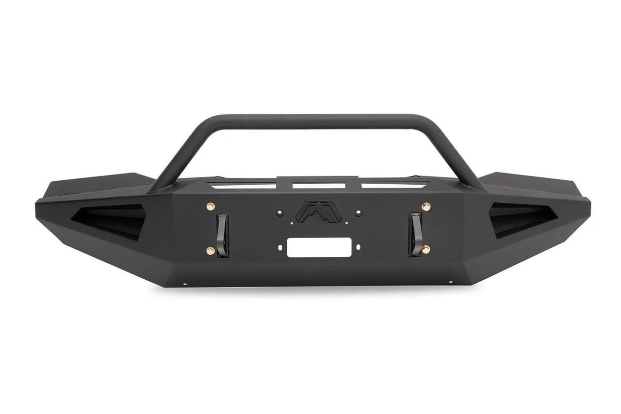 Fab Fours Red Steel Front Bumper with Pre-Runner Guard; Matte Black (06-09 RAM 3500)