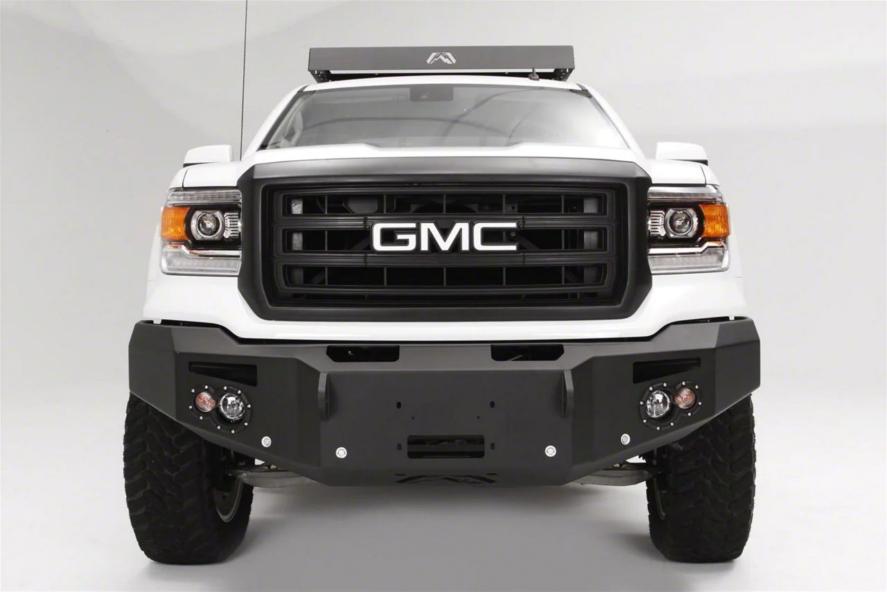 Fab Fours Premium Heavy Duty Winch Front Bumper with No Guard; Bare Steel (14-15 Sierra 1500)