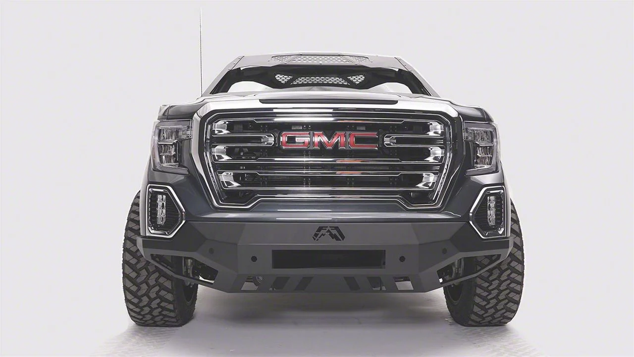 Fab Fours Vengeance Front Bumper with No Guard; Bare Steel (19-21 Sierra 1500, Excluding Diesel; 2022 Sierra 1500 Limited, Excluding Diesel)
